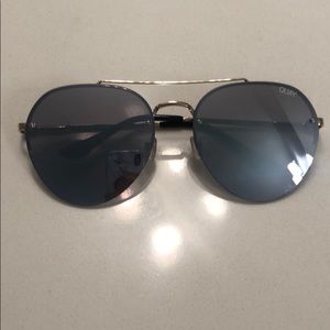 Quay mirror oversized aviator sunglasses